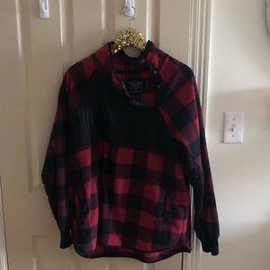 Abercrombie & Fitch Asymmetrical Snap-Up fleece